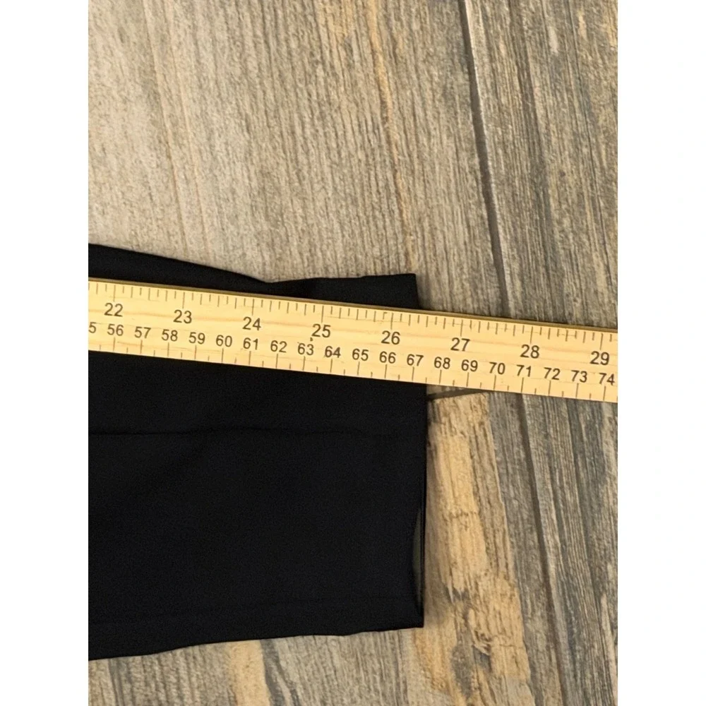 Lululemon Black High Rise Tapered Trouser Dress Pants Front‎ Seam Size 6 Pockets